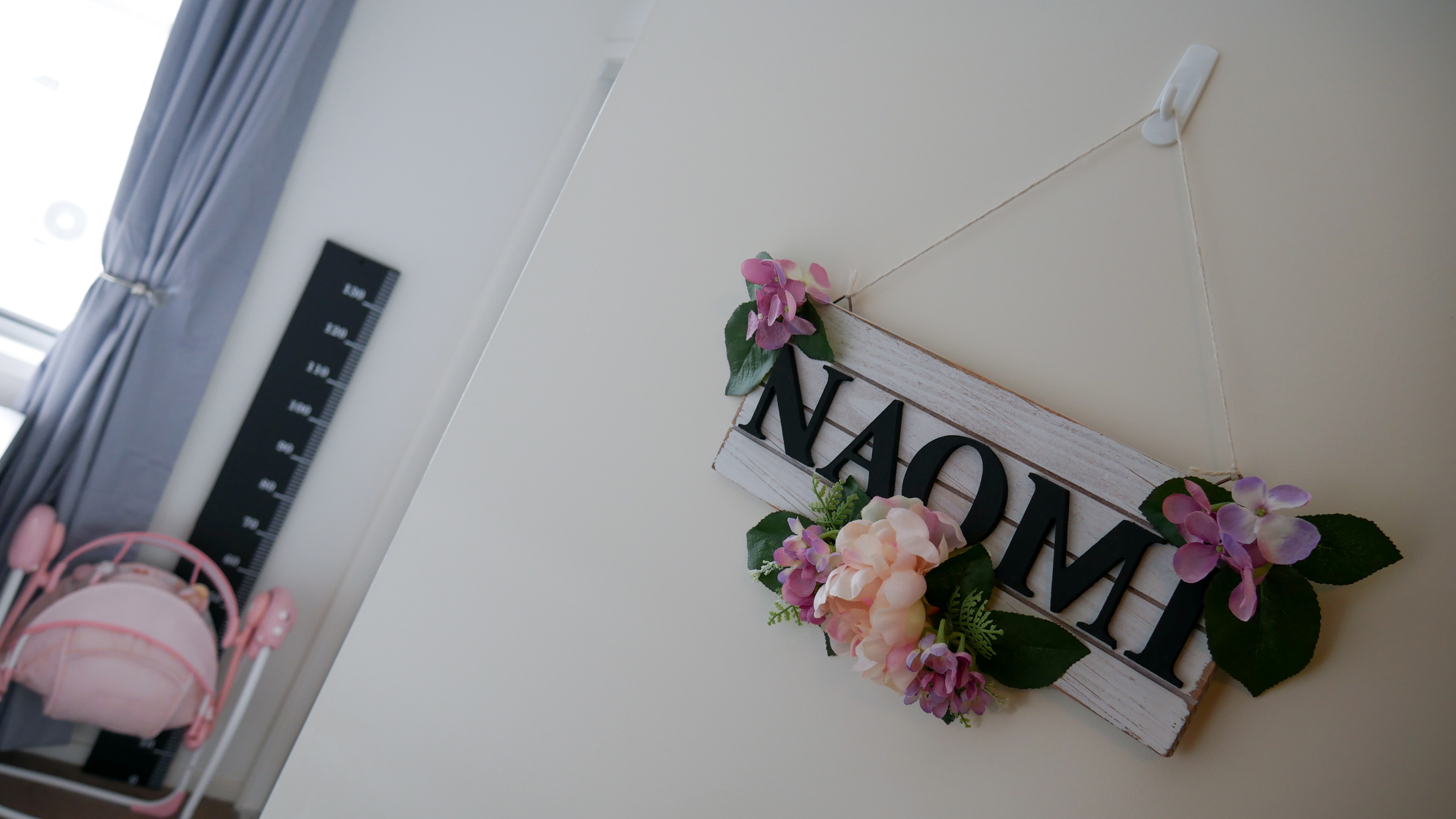 Floral Baby Nursery Reveal Door Name Plaque 5