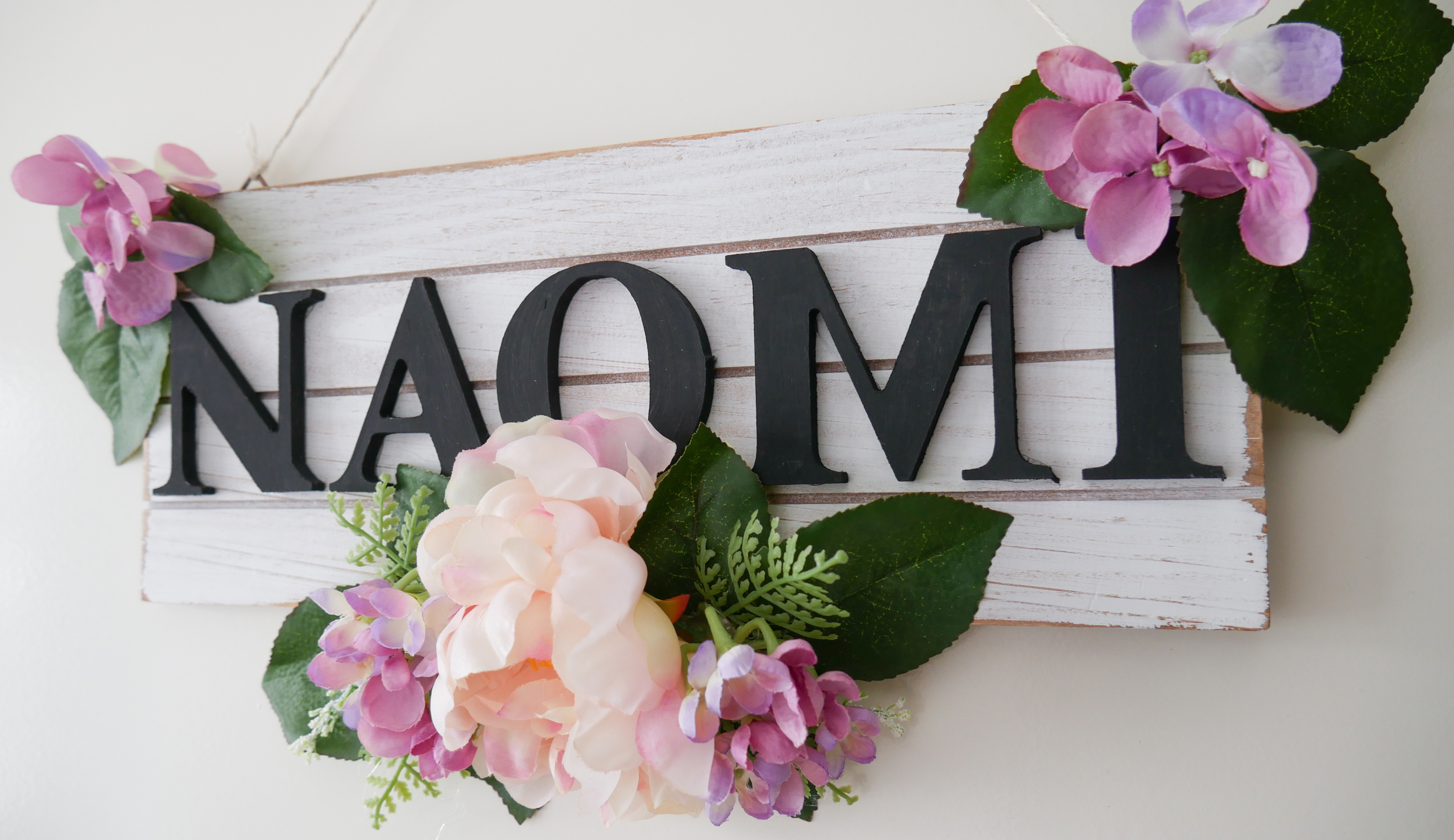 Floral Baby Nursery Reveal Name Door Plaque 3