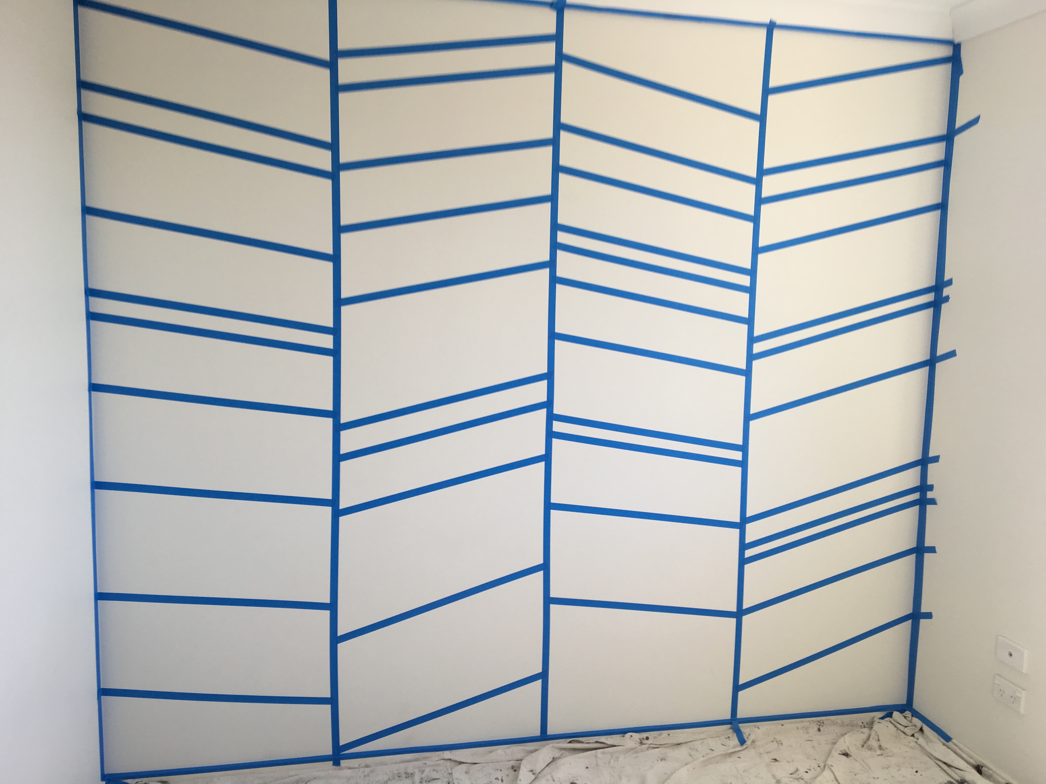 Nursery Pattern Feature Wall Painters Tape