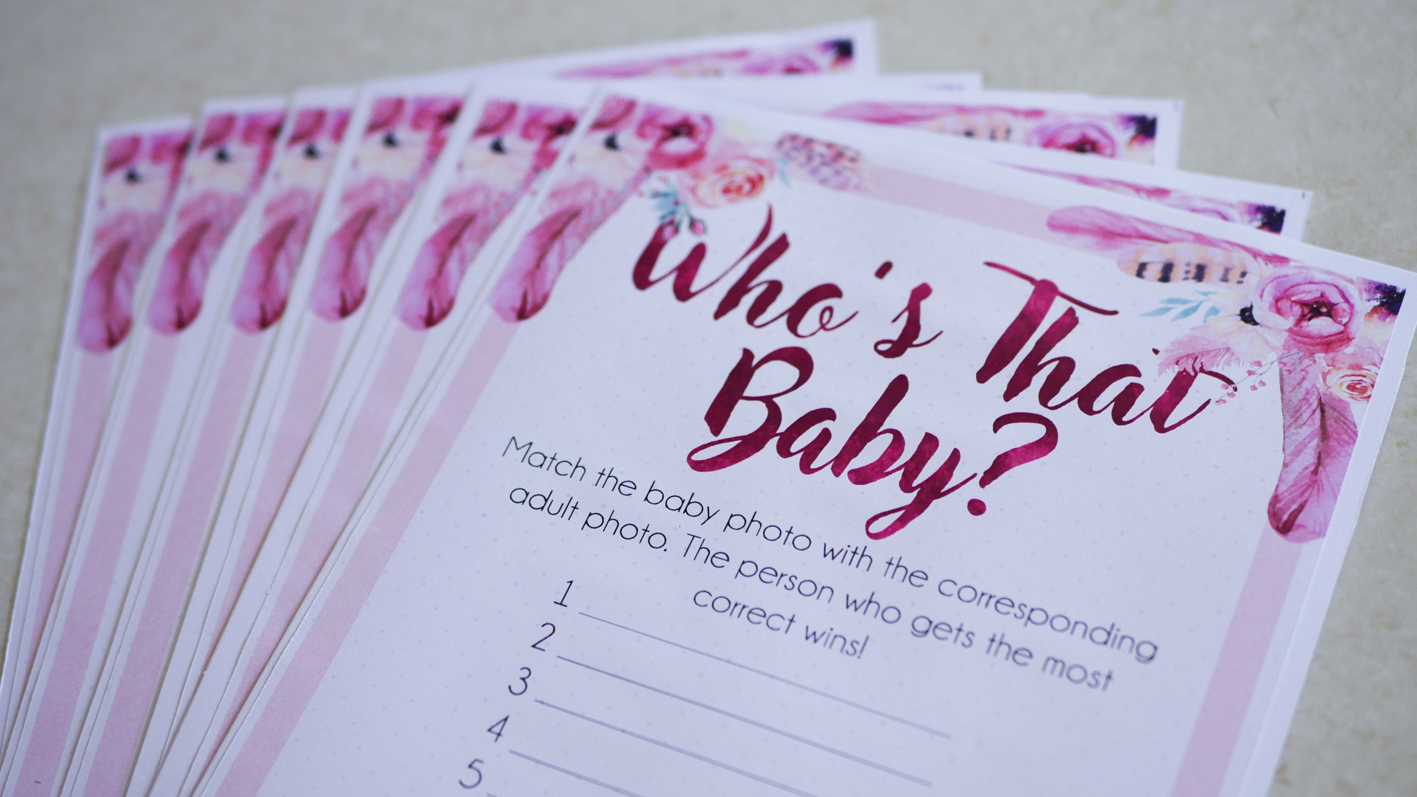 Who's That Baby Answer Sheet 3