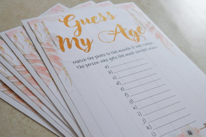 Wild One Birthday Party Guess My Age Explanation Sheet