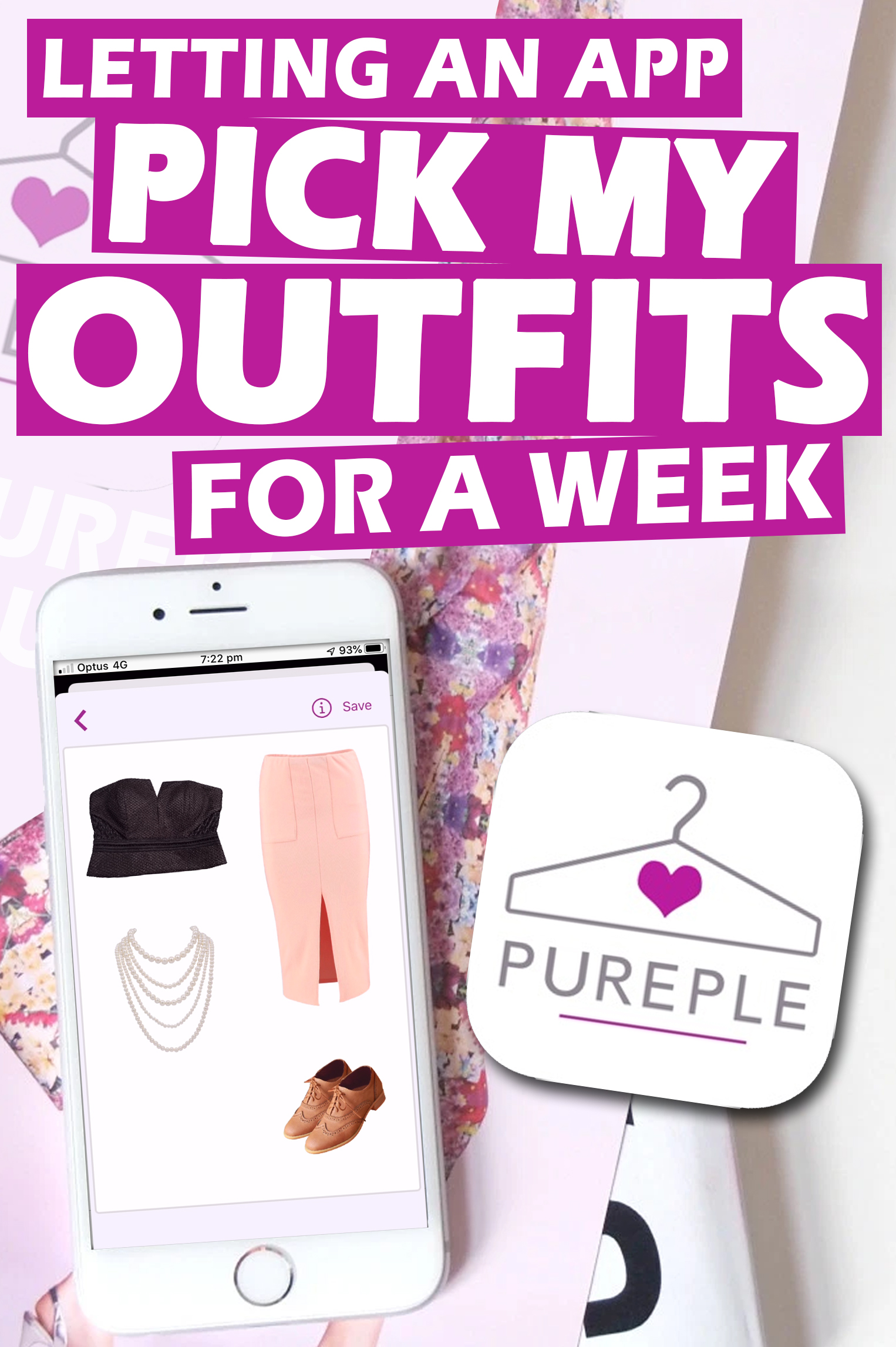 Letting An App Pick My Outfits (Pureple) Pinterest Graphic