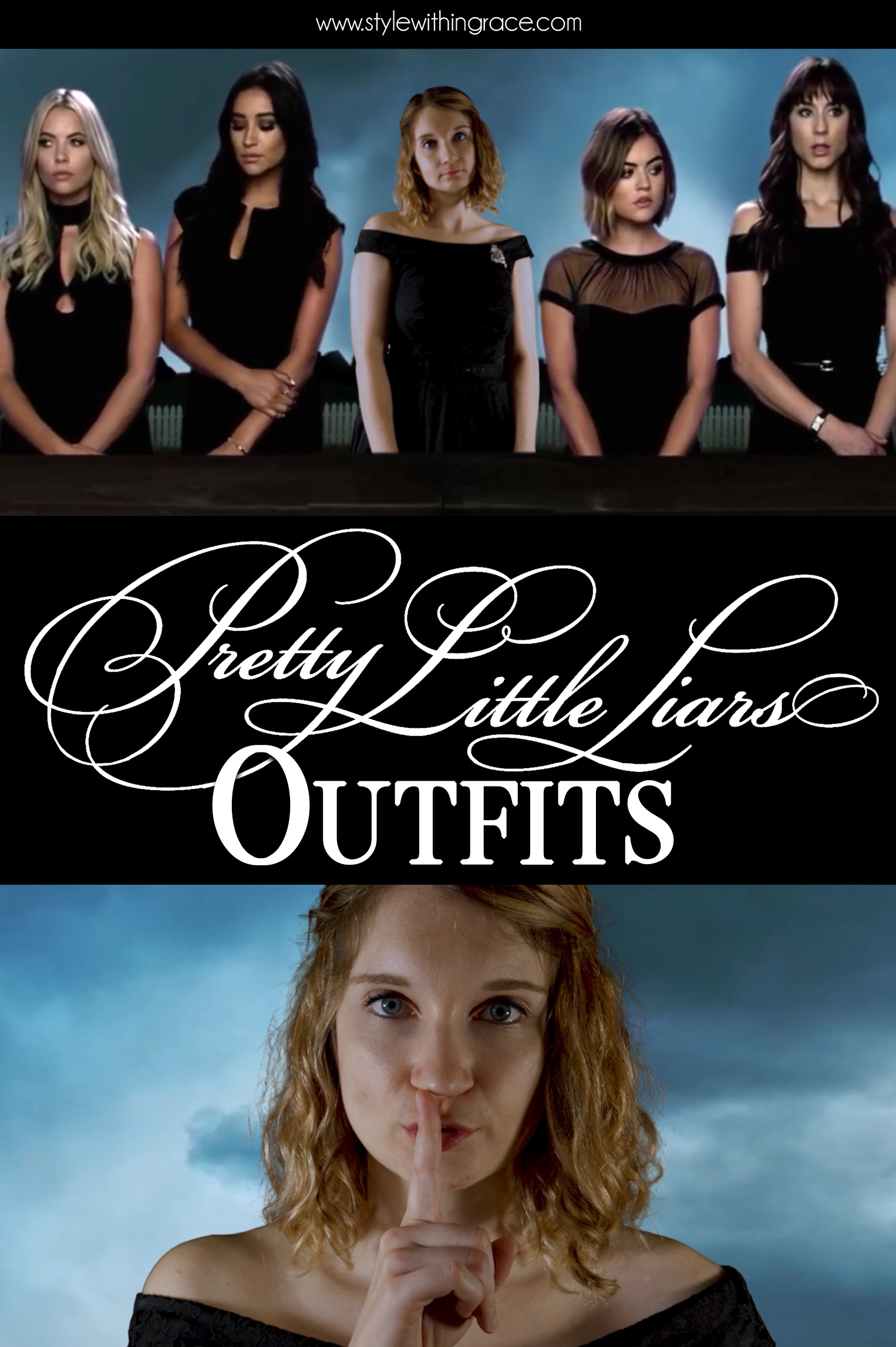 Wearing Pretty Little Liars Outfits for a Week Pinterest Graphic