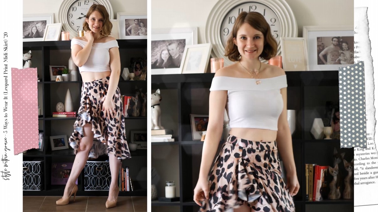 Leopard Print Midi Skirt Edgy Outfit 5