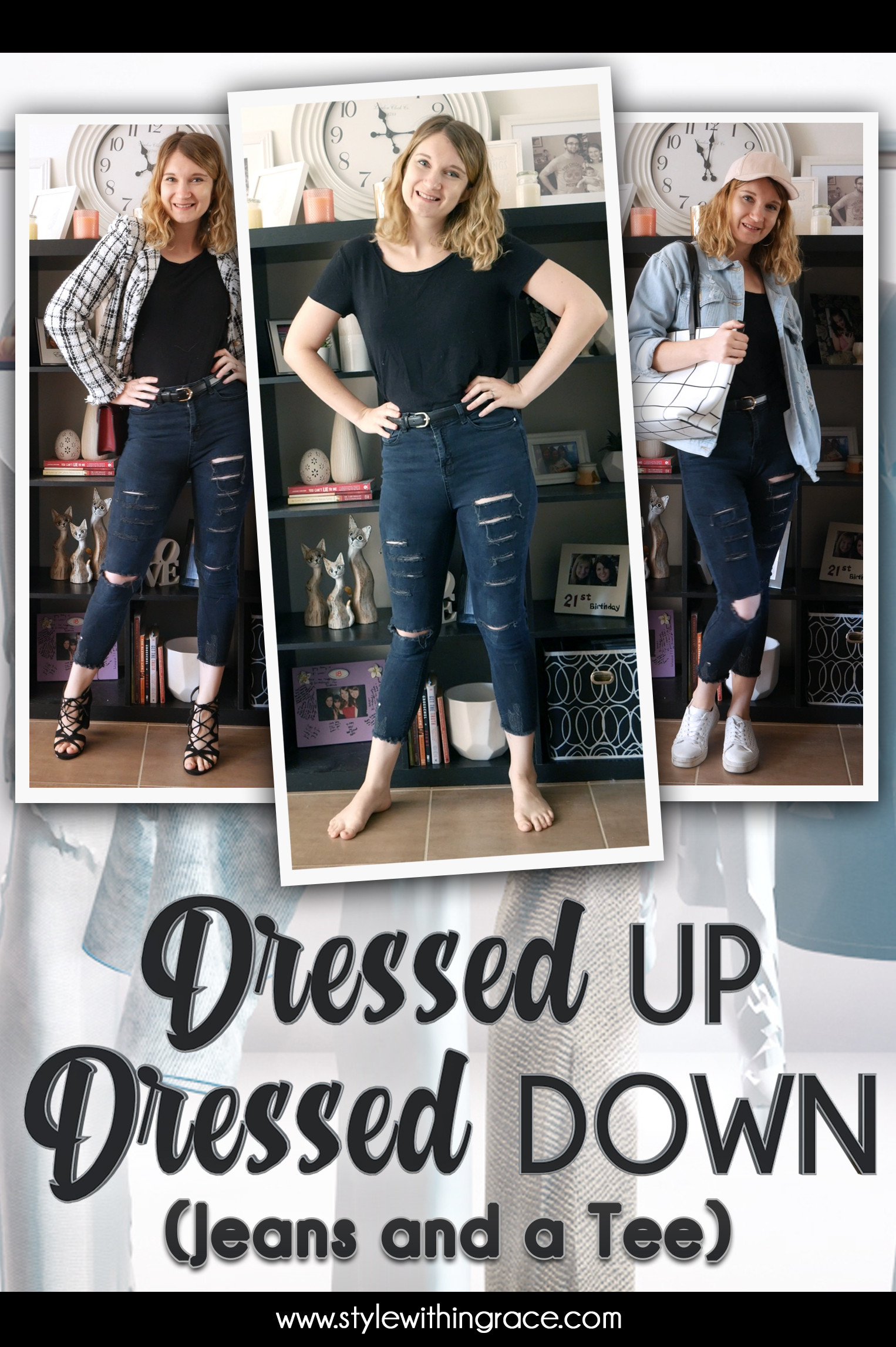 Dressed Up Dressed Down (Jeans and a Tee) Pinterest