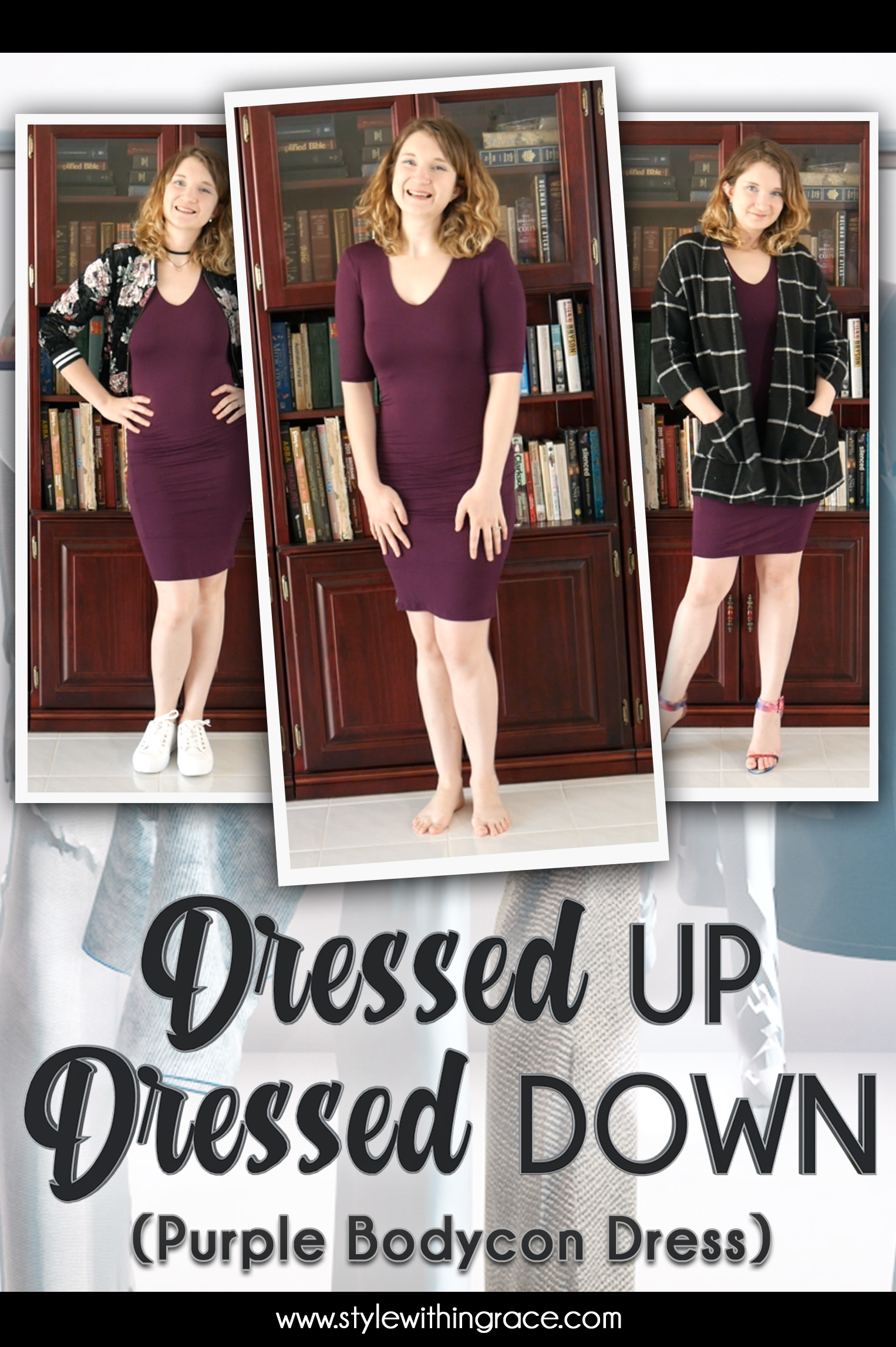Dressed Up Dressed Down (Purple Bodycon Dress) Pinterest