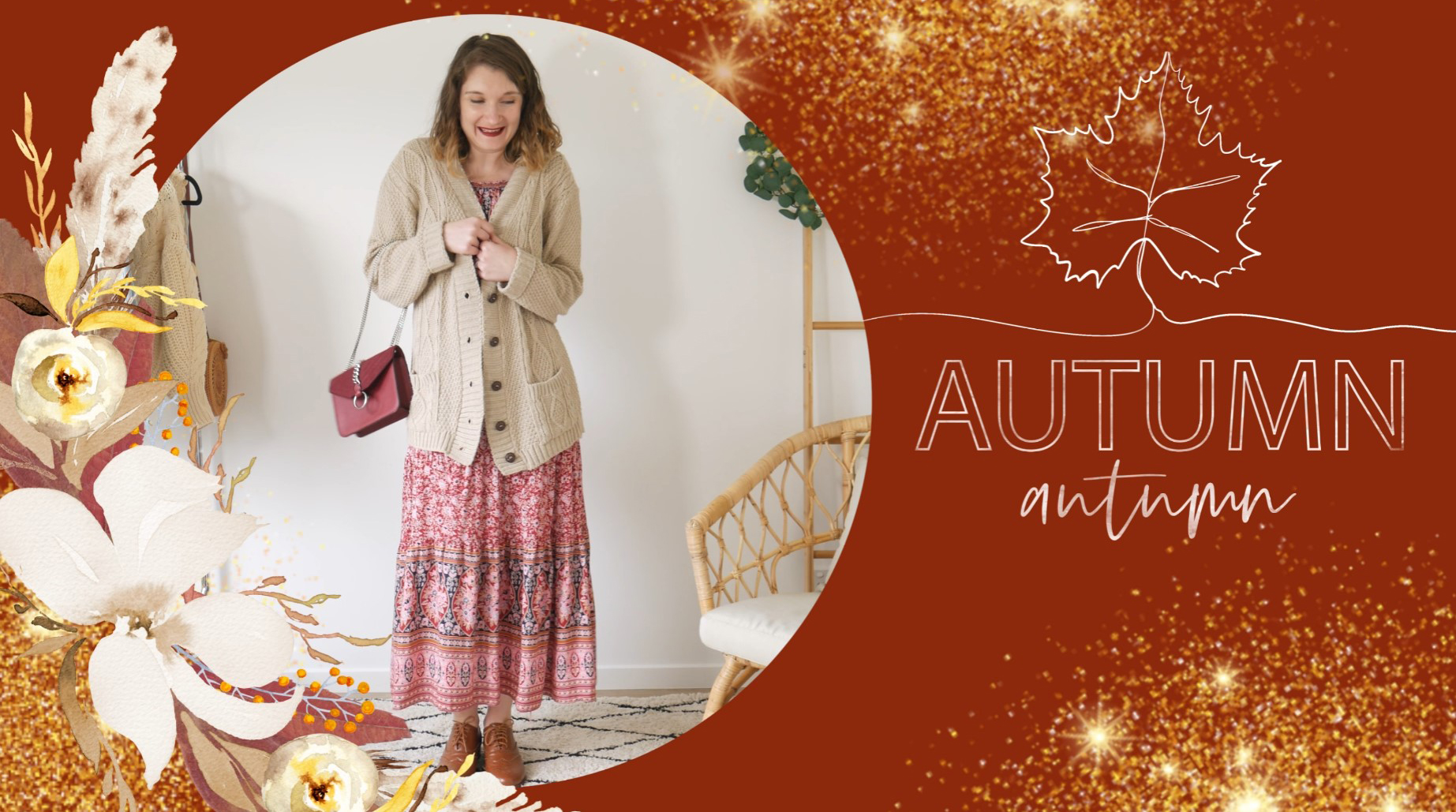 Autumn Outfit (Patterned Maxi Dress)