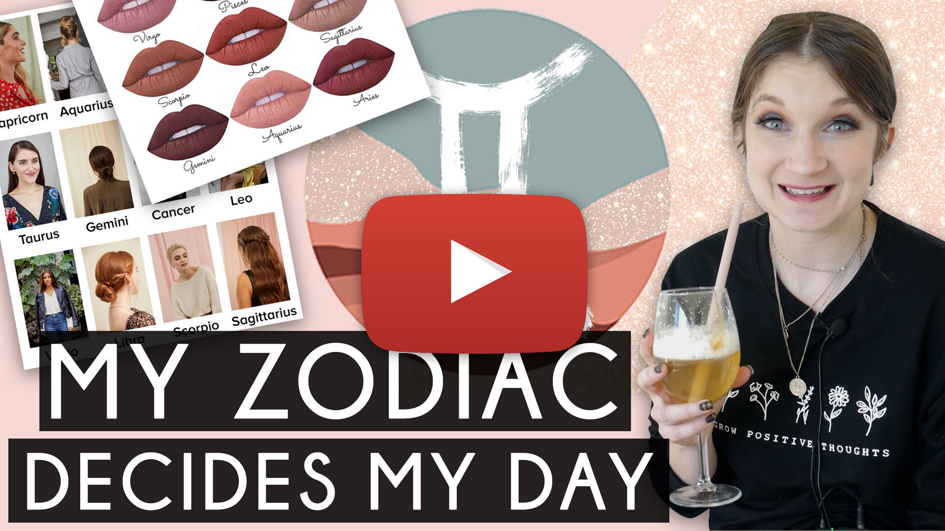 My Zodiac Decides My Day YouTube Thumbnail Play Button