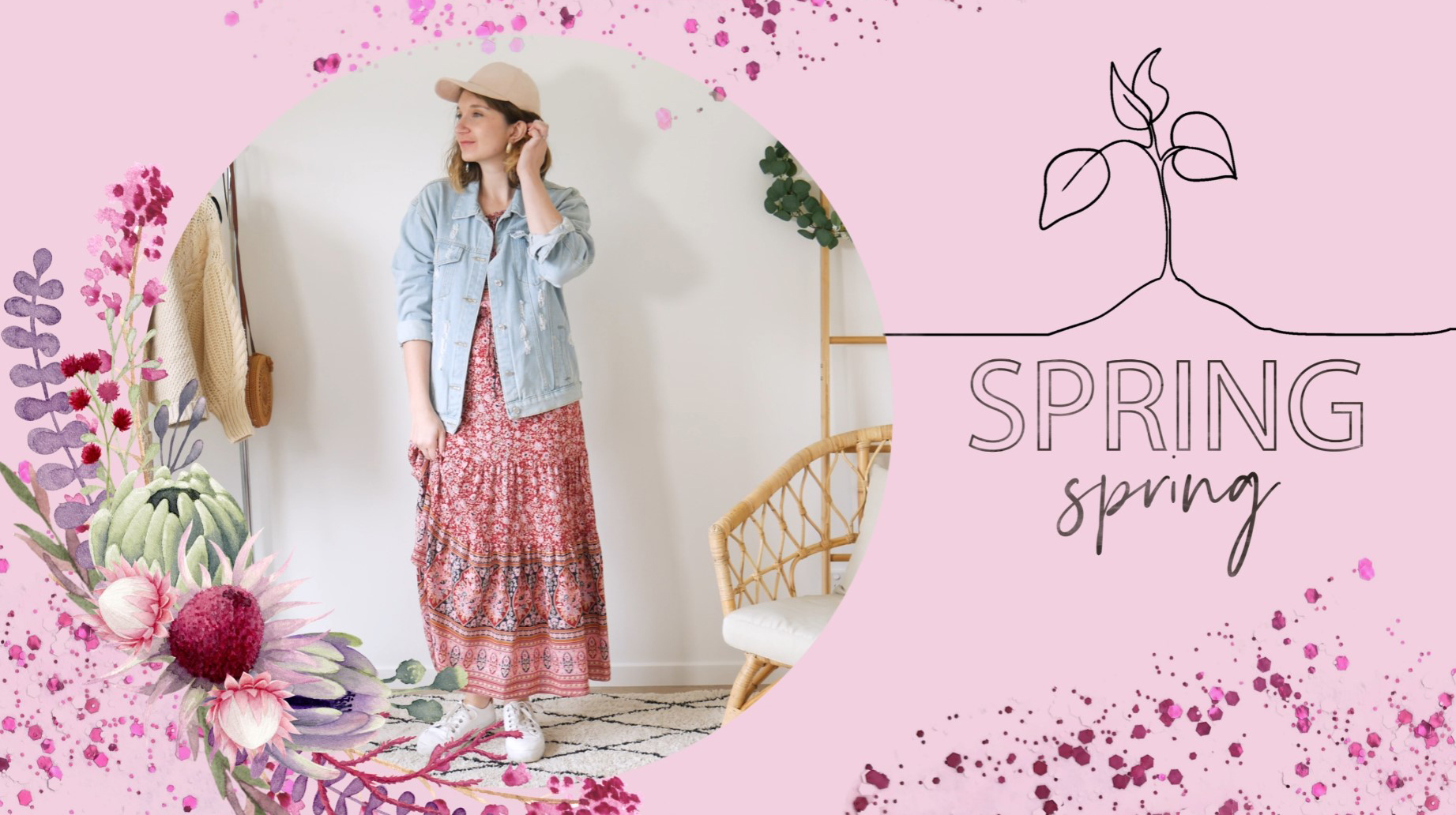 Spring Outfit (Patterned Maxi Dress)