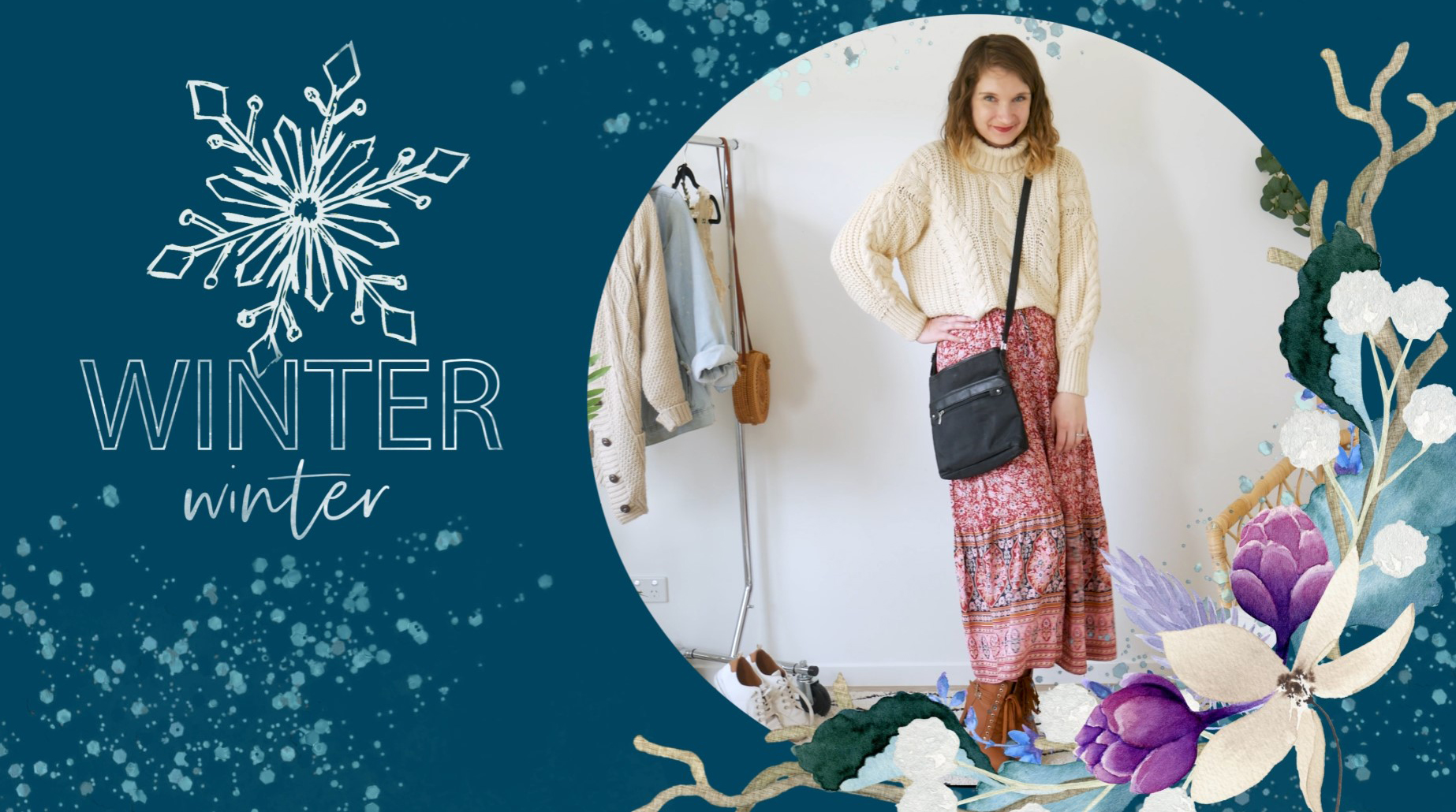 Winter Outfit (Patterned Maxi Dress)
