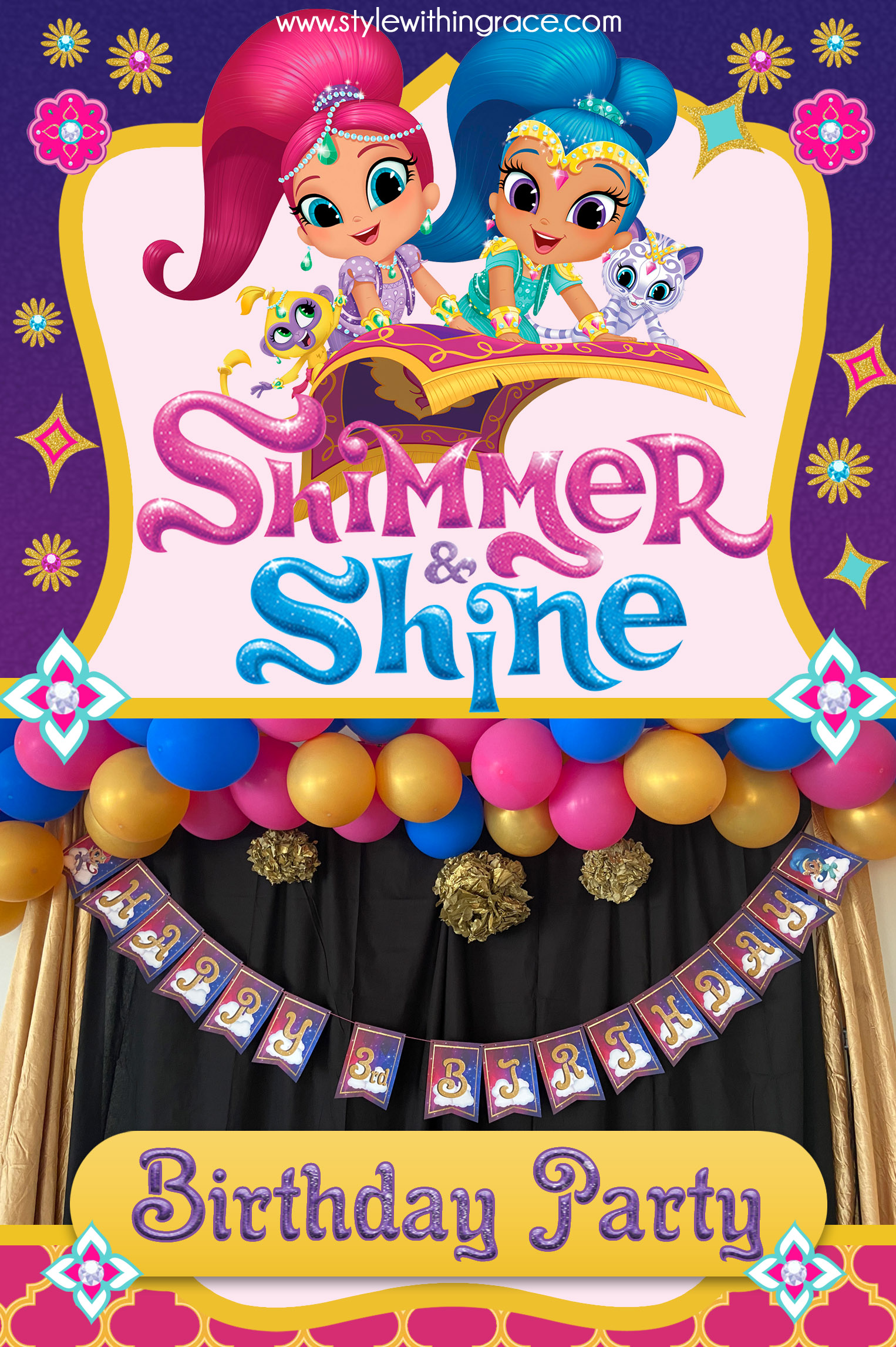 Shimmer and Shine Birthday Party Pinterest
