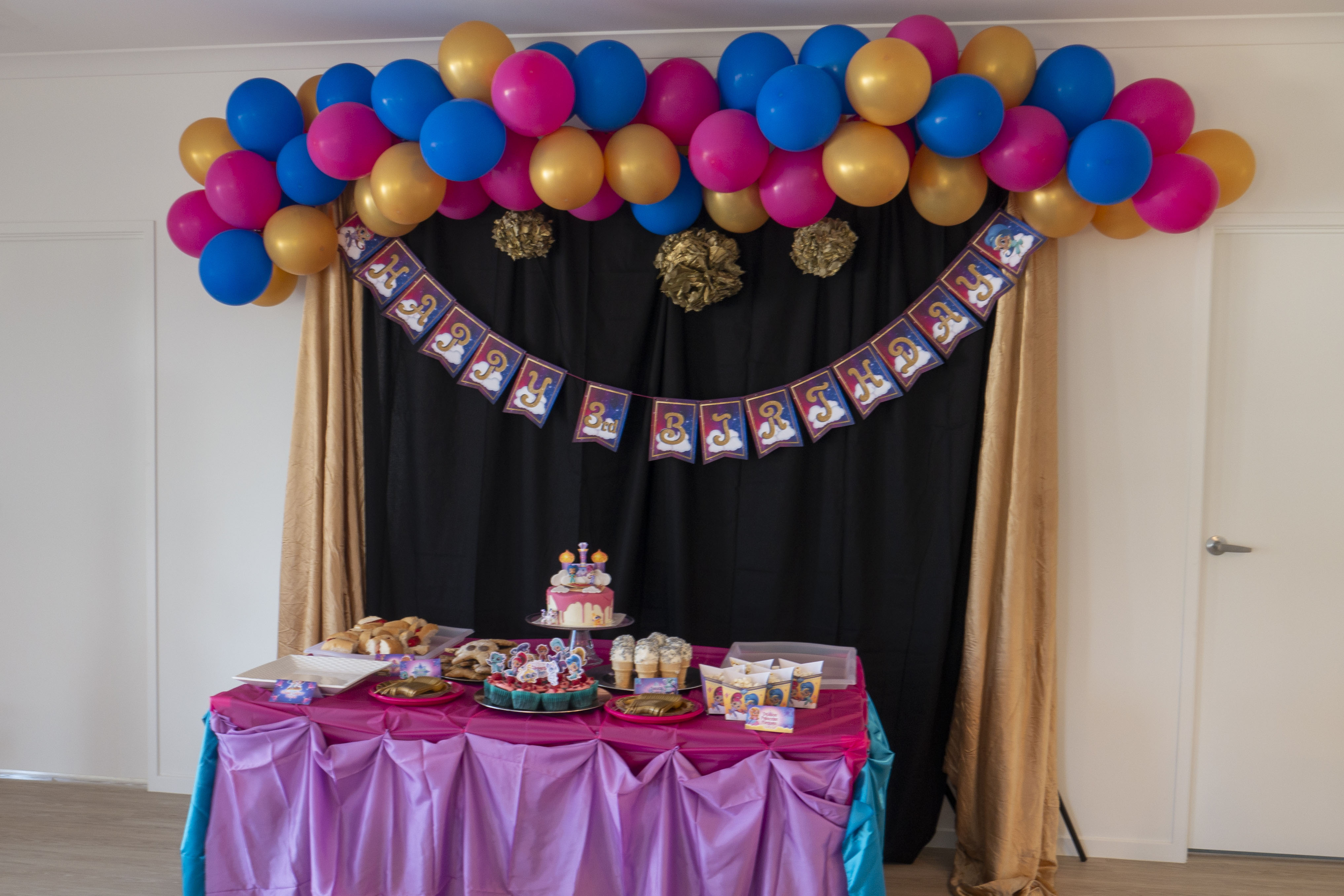 Shimmer and Shine Birthday Party Food Table