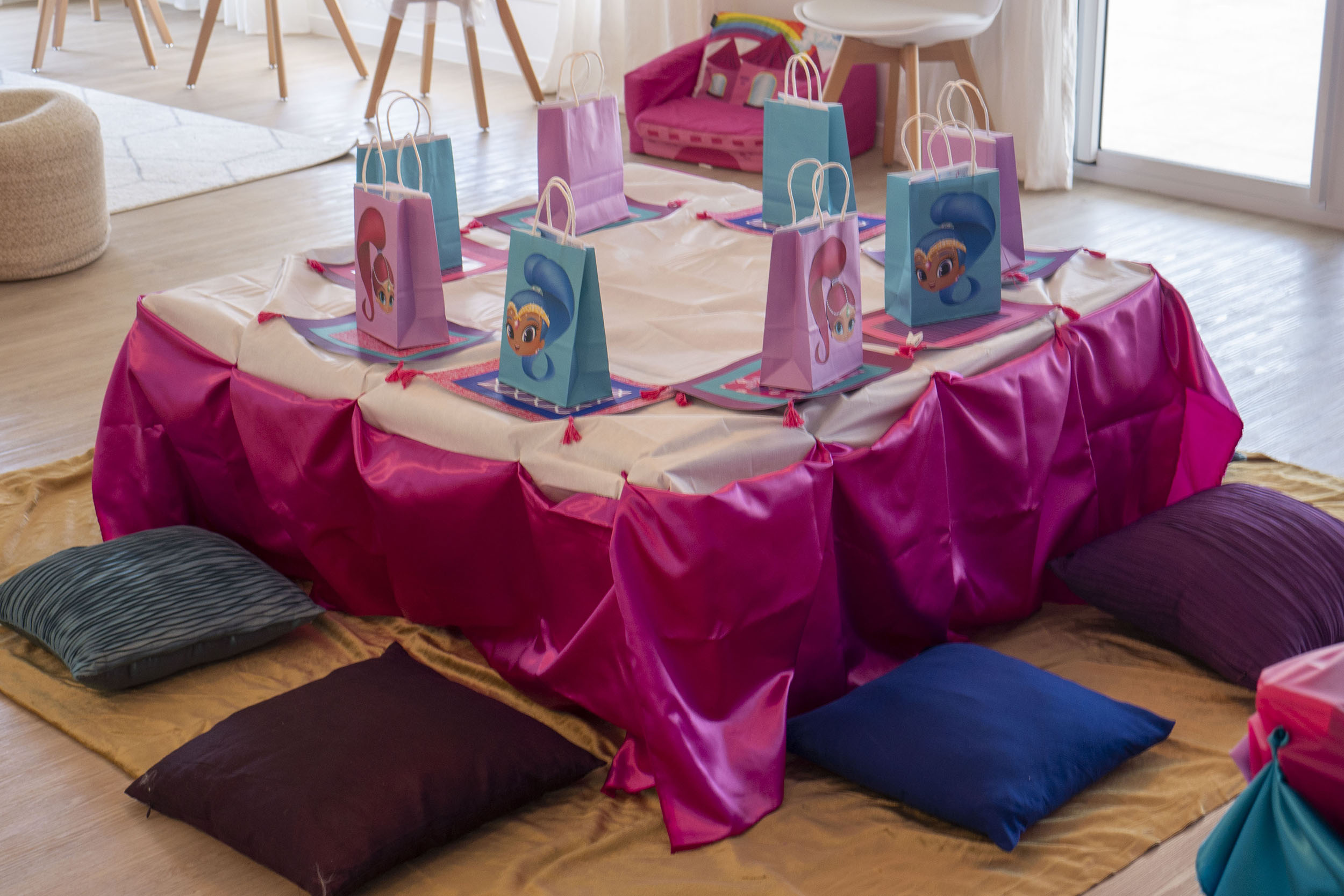 Shimmer and Shine Table and Favour Bags