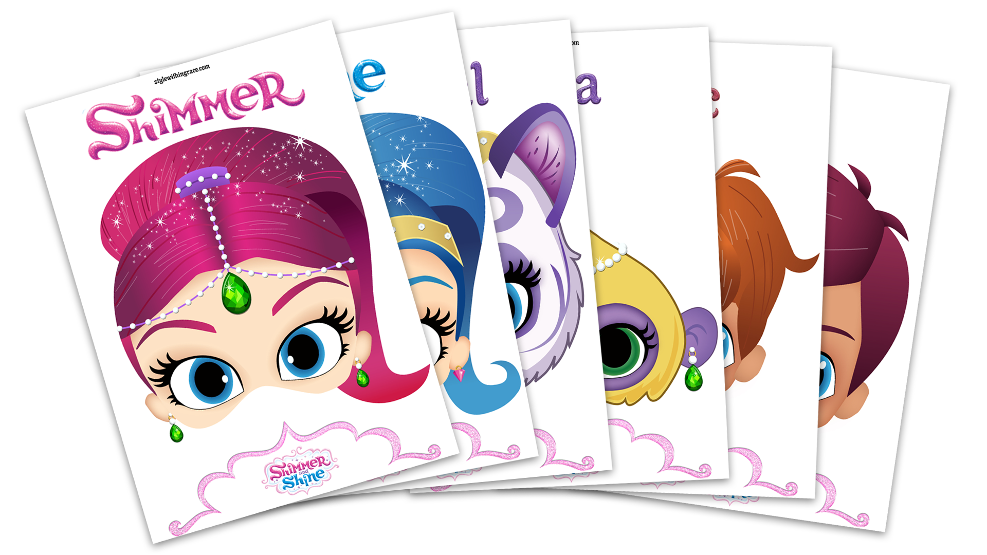 Shimmer and Shine Character Masks Example