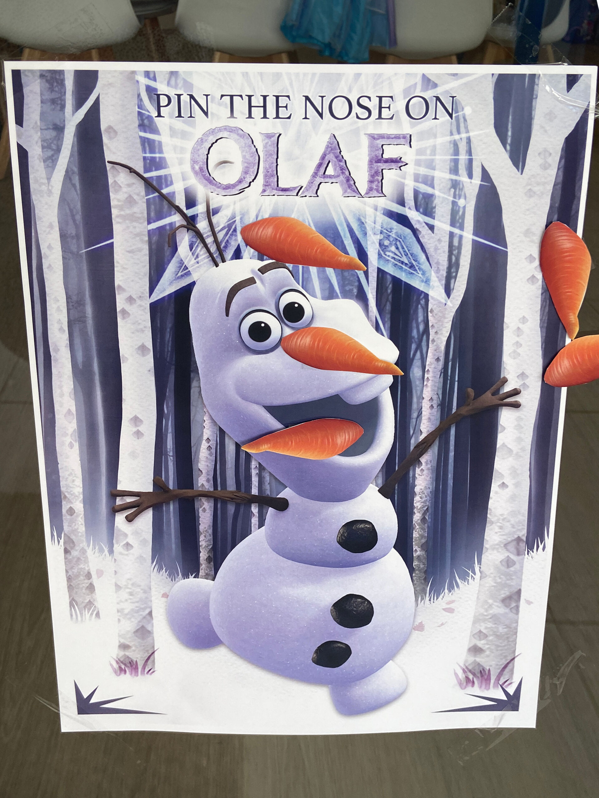 Pin the Nose on Olaf Game