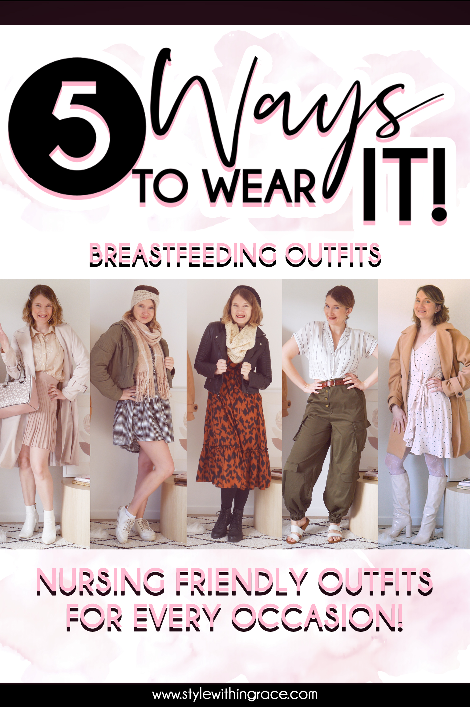 5 Way to Wear It (Breastrfeeding Outfits) Pinterest