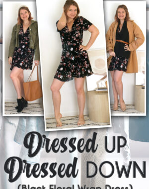 Dressed Up Dressed Down (Black Floral Wrap Dress) Pinterest