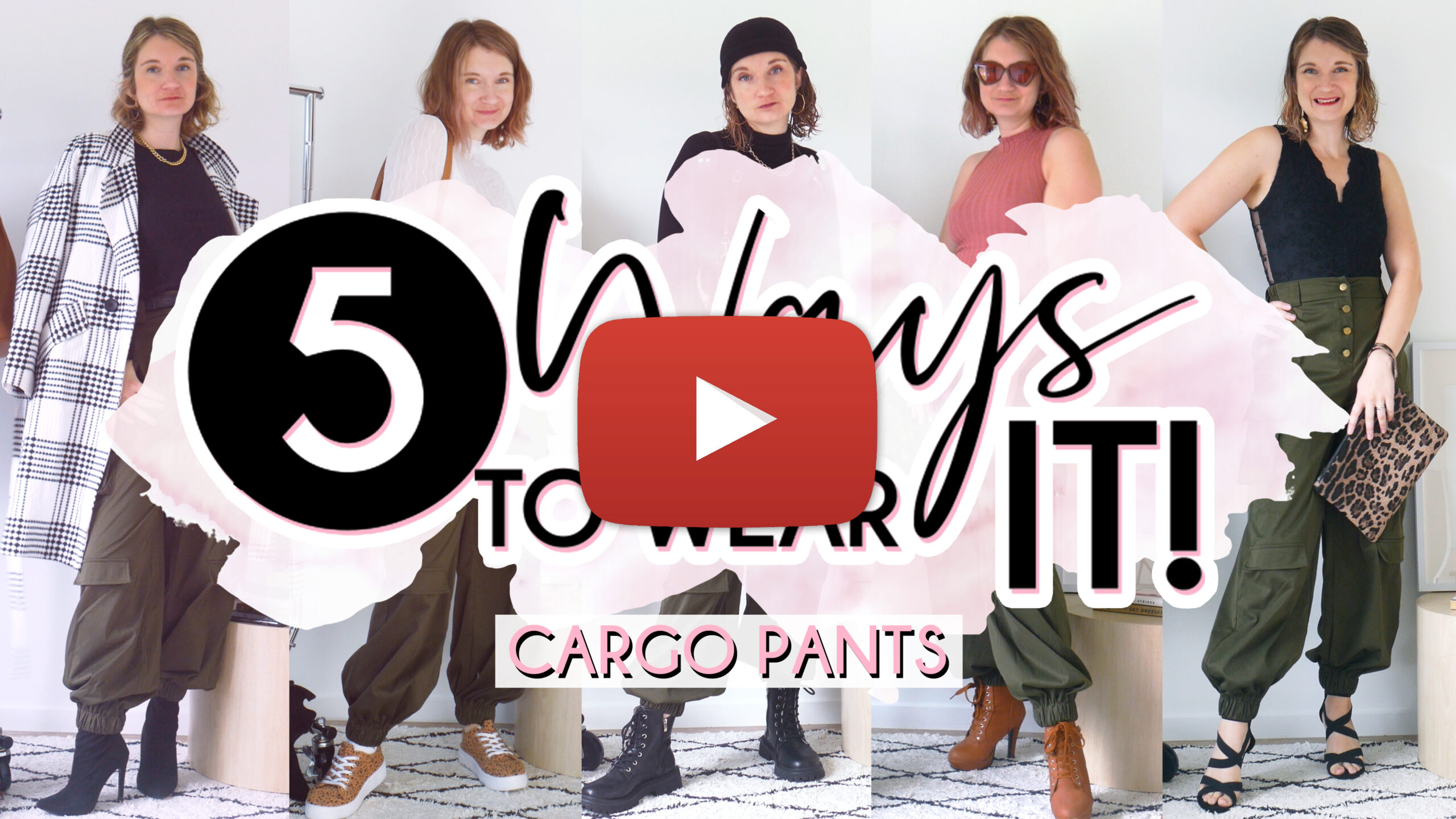 5 Ways to Wear (Cargo Pants) Youtube Thumbnail Play Button