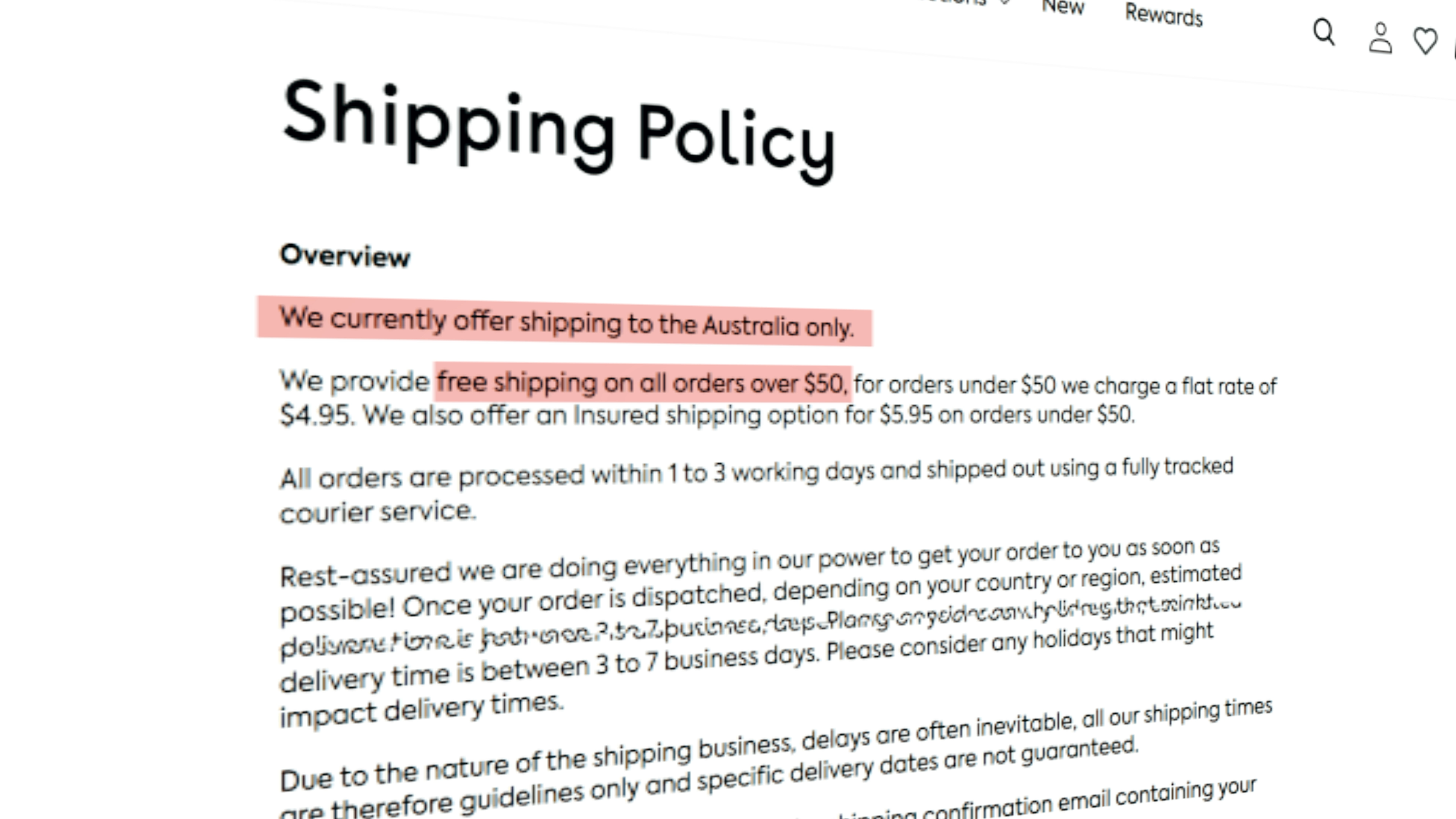 Magic Bras Shipping Policy
