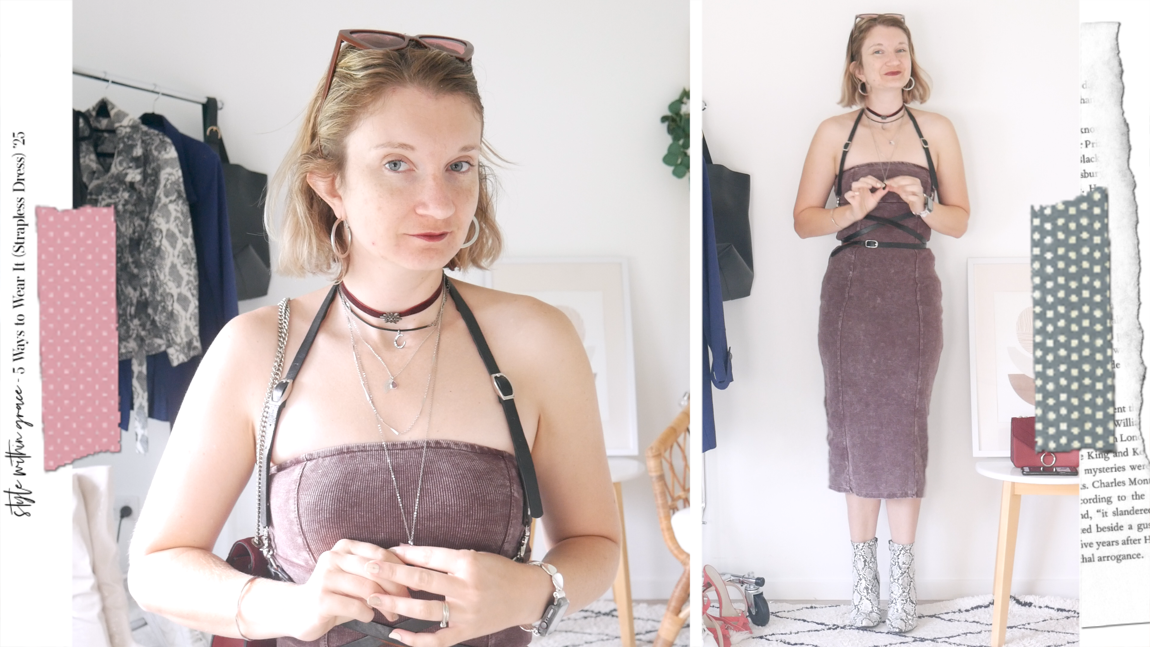 Strapless Dress Edgy Outfit