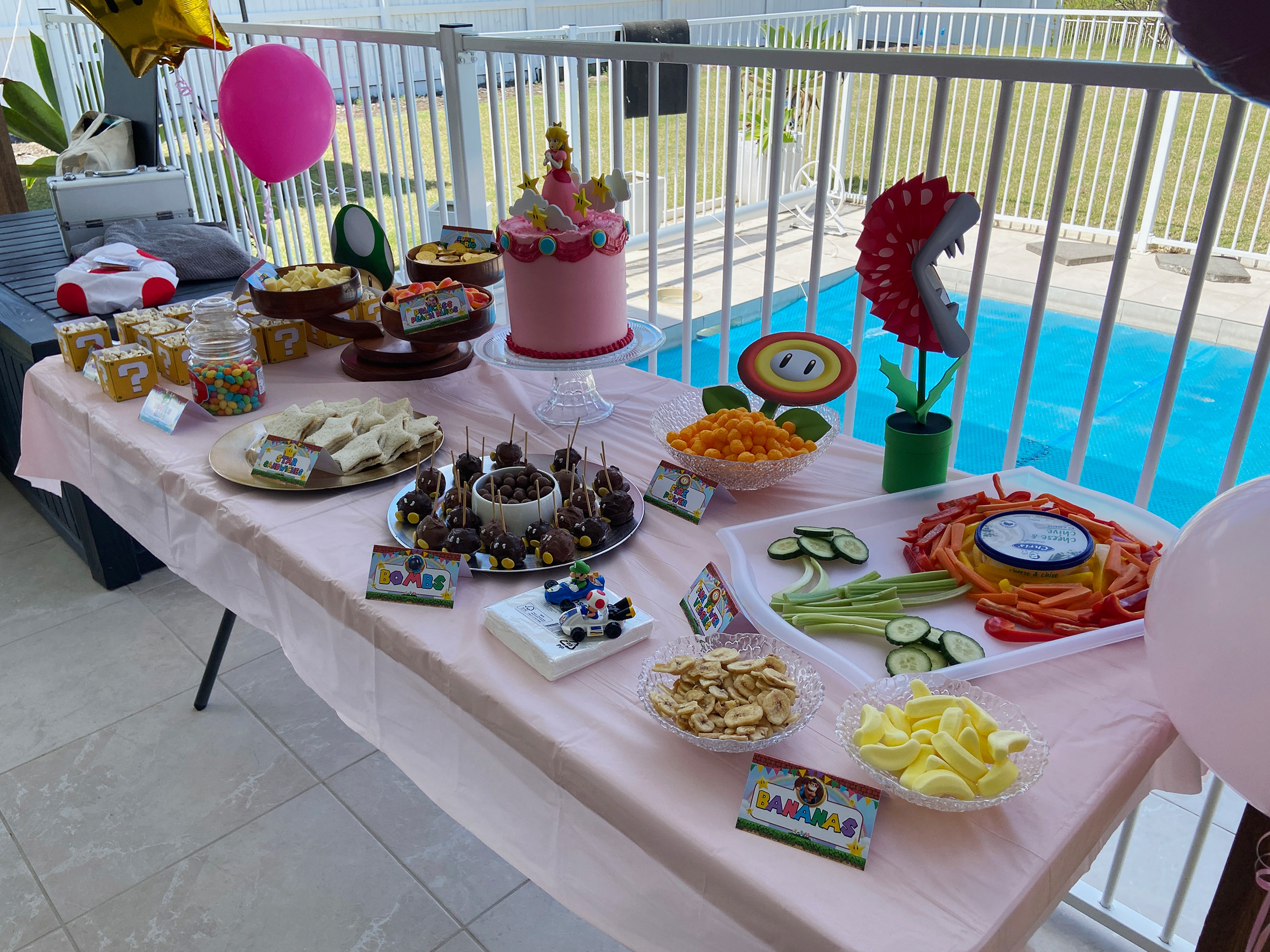 Super Mario Birthday Party Food Spread 02