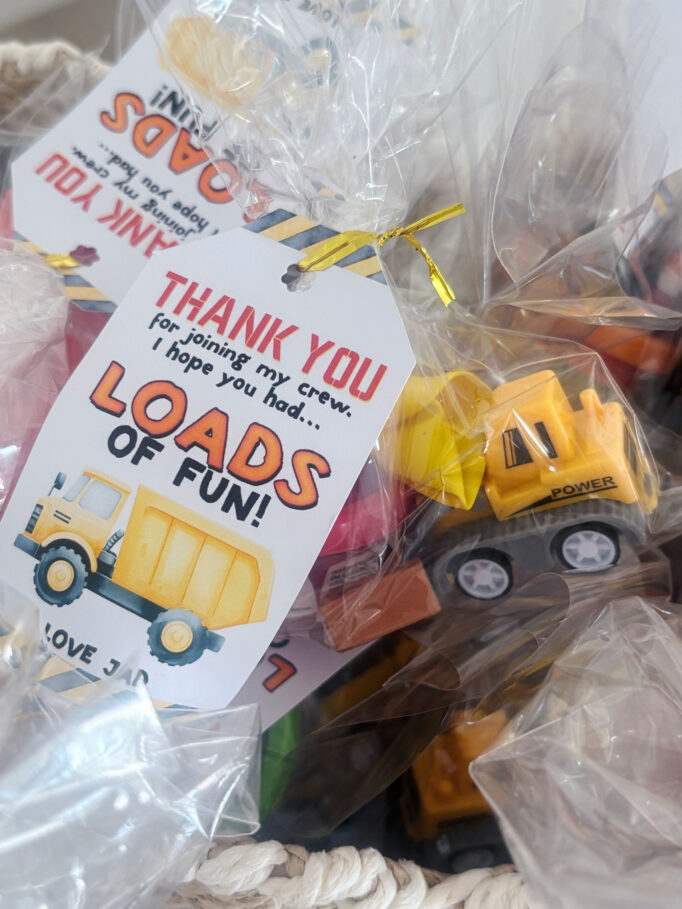 The Ultimate Construction Truck Birthday Party for Kids Construction Truck Birthday Party Favours 02